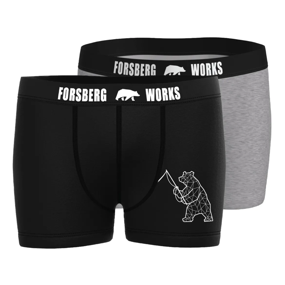 FORSBERG Boxershorts 2er Pack Fishing Bear
